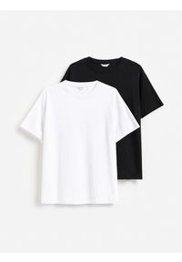 Reserved - T-shirt boxy 2 pack - wielobarwny. Materiał: bawełna, dzianina, włókno #1