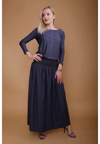 Hultaj Polski - Sukienka Cicha Woda. Okazja: na co dzień. Materiał: bawełna, dzianina, tkanina. Typ sukienki: proste. Styl: casual. Długość: maxi #1