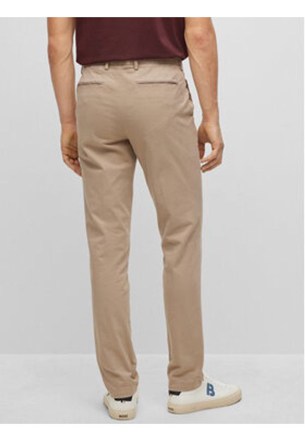 BOSS - Boss Chinosy Kaito1 50487966 Beżowy Slim Fit. Kolor: beżowy. Materiał: bawełna