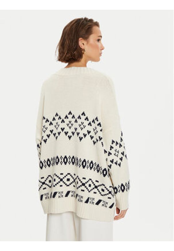 Weekend Max Mara Kardigan Acacia 2425346031 Beżowy Oversize. Kolor: beżowy. Materiał: syntetyk, bawełna