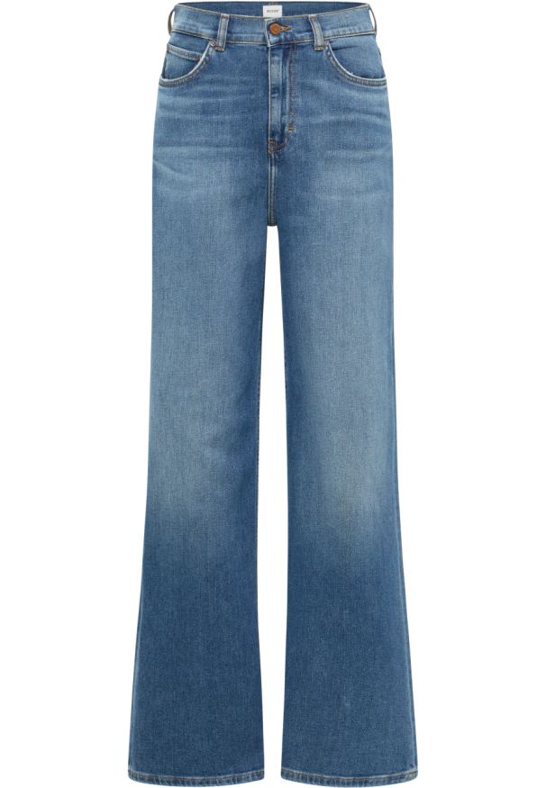 Damskie Spodnie Jeansowe Mustang Style Luise Wide Denim Blue 1016553 5000 521
