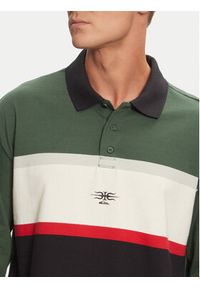 Quiksilver Polo Mercury Rugby AQYKT03125 Zielony Loose Fit. Typ kołnierza: polo. Kolor: zielony. Materiał: bawełna