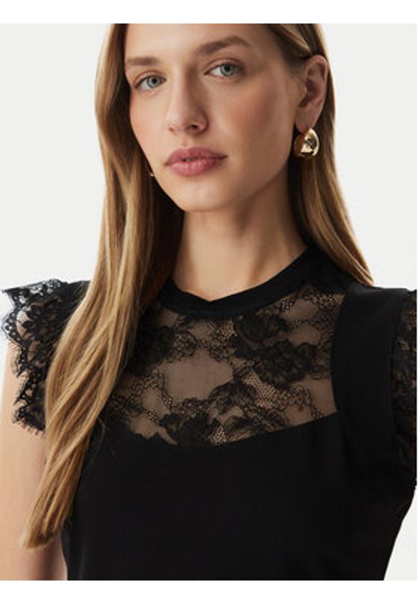 Morgan Bluzka 261-DLIVE Czarny Regular Fit. Kolor: czarny. Materiał: syntetyk