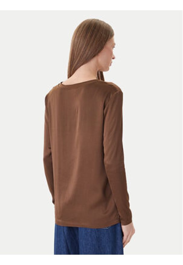 ViCOLO Bluzka TF0244 Brązowy Regular Fit. Kolor: brązowy. Materiał: wiskoza