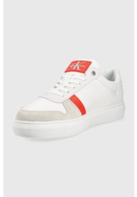 Calvin Klein Jeans sneakersy YM0YM00328.0LI kolor biały. Nosek buta: okrągły. Zapięcie: sznurówki. Kolor: biały. Materiał: guma #3