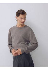 Reserved - Sweter z domieszką kaszmiru - beżowy. Kolor: beżowy. Materiał: kaszmir