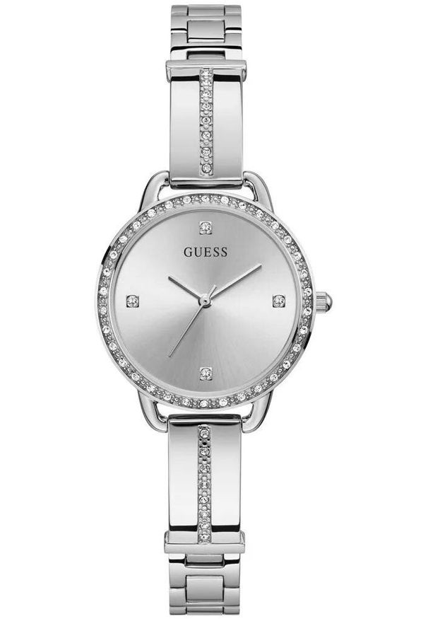 Zegarek damski Guess GW0022L1 CYRKONIE srebrny. Kolor: srebrny