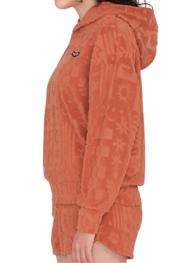 Bluza sportowa damska Volcom Sunny Wild Terry. Kolor: pomarańczowy. Materiał: bawełna, poliester, elastan