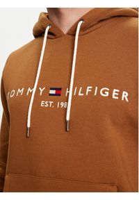 TOMMY HILFIGER - Tommy Hilfiger Bluza Logo MW0MW11599 Brązowy Regular Fit. Kolor: brązowy. Materiał: bawełna #5