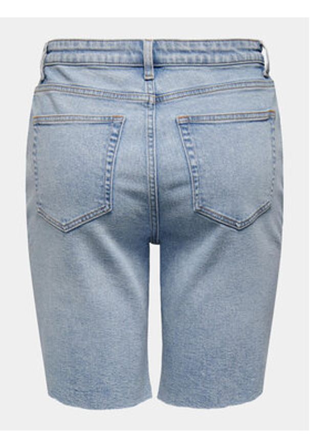 only - ONLY Szorty jeansowe Emily 15311259 Niebieski Straight Fit. Kolor: niebieski. Materiał: bawełna