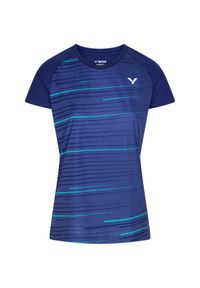 Koszulka do tenisa damska Victor T-34100 B. Kolor: niebieski. Sport: tenis