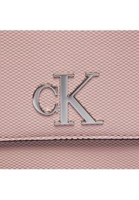 Calvin Klein Jeans Torebka Minimal Monogram Saddle Bag22 T K60K611961 Różowy. Kolor: różowy