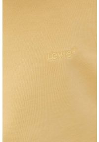 Levi's® - Levi's bluza bawełniana męska kolor żółty gładka. Okazja: na spotkanie biznesowe. Kolor: żółty. Materiał: bawełna. Wzór: gładki. Styl: biznesowy