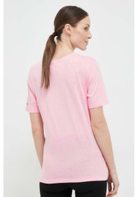 columbia - Columbia t-shirt damski kolor różowy. Kolor: różowy. Wzór: nadruk #3