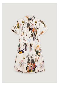 Desigual Sukienka koszulowa Fini 26SWVW48 Écru Regular Fit. Materiał: wiskoza. Typ sukienki: koszulowe #2
