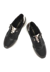 Czarne Sneakersy Marco Tozzi Eleganckie Obuwie Damskie Na Koturnie. Kolor: czarny. Obcas: na koturnie #3