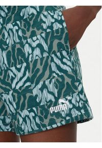 Puma Szorty sportowe 5" ESS Graphic 685073 Zielony Regular Fit. Kolor: zielony. Materiał: bawełna #3