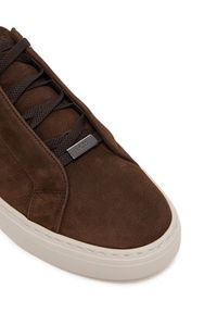 BOSS Sneakersy Gary 50552971 Brązowy. Kolor: brązowy. Materiał: zamsz, skóra