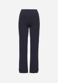 Born2be - Granatowe Legginsy Dzwony z Wysokim Stanem i Szeroką Gumką w Talii Idoreia. Okazja: na co dzień. Stan: podwyższony. Kolor: niebieski. Styl: casual, elegancki #5
