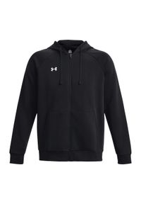 Under Armour - Męska Bluza Sportstyle Rival Fleece Z Pełnym Zamkiem Błyskawicznym. Kolor: czarny