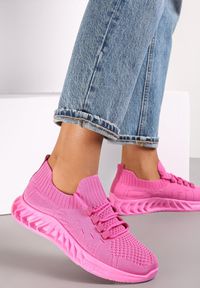 Renee - Różowe Buty Sportowe Anatylus. Zapięcie: bez zapięcia. Kolor: różowy. Materiał: materiał. Szerokość cholewki: normalna #5
