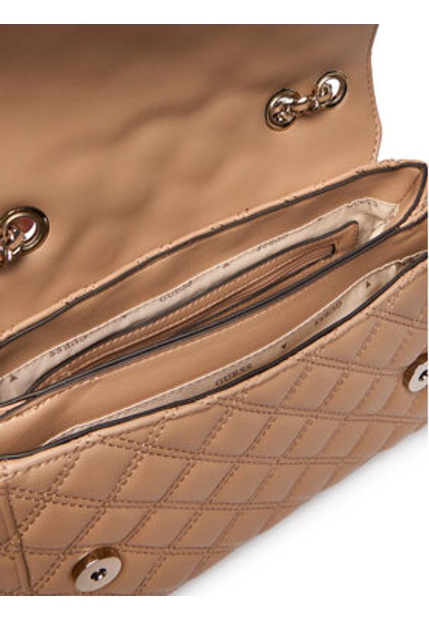 Guess Torebka Giully II HWQG96 73200 Beżowy. Kolor: beżowy. Materiał: skórzane