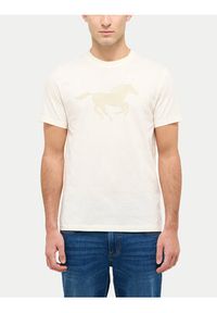 Mustang T-Shirt Austin 1016483 Beżowy Regular Fit. Kolor: beżowy. Materiał: bawełna #3