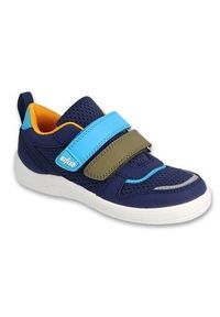 Befado obuwie dziecięce navy blue/orange 452X005 niebieskie. Kolor: niebieski