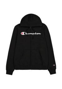 Champion - Męska Rozpinana Bluza Z Kapturem. Typ kołnierza: kaptur. Kolor: czarny