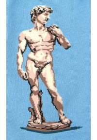 His Story - Tematyczne Skarpetki Bawełniane - Rzeźba Dawida. Kolor: niebieski. Materiał: elastan, bawełna, poliamid #2