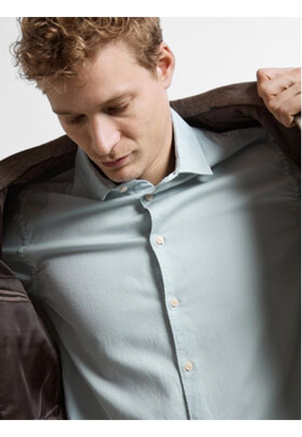 Selected Homme Koszula Regbond 16092566 Niebieski Regular Fit. Kolor: niebieski. Materiał: bawełna