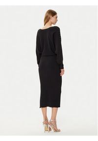 Morgan Sukienka dzianinowa 242-RMLIDO Czarny Slim Fit. Kolor: czarny. Materiał: syntetyk