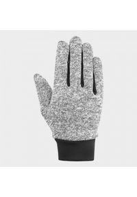 outhorn - Rękawiczki uniseks REU601 - chłodny jasny szary melanż. Kolor: szary. Materiał: materiał, poliester, dzianina. Wzór: melanż #3