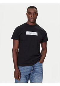 Karl Lagerfeld Jeans T-Shirt A4M17019 Czarny Slim Fit. Kolor: czarny. Materiał: bawełna