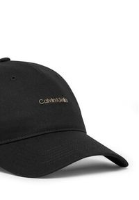 Calvin Klein Czapka z daszkiem Cotton Twill W/ Hw Cap LV04F5072G Czarny. Kolor: czarny. Materiał: bawełna #4