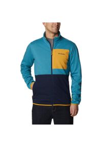 columbia - Bluza polarowa męska Columbia Hike Full Zip. Kolor: żółty, niebieski, wielokolorowy. Materiał: polar. Długość rękawa: długi rękaw. Długość: długie. Sezon: zima, jesień