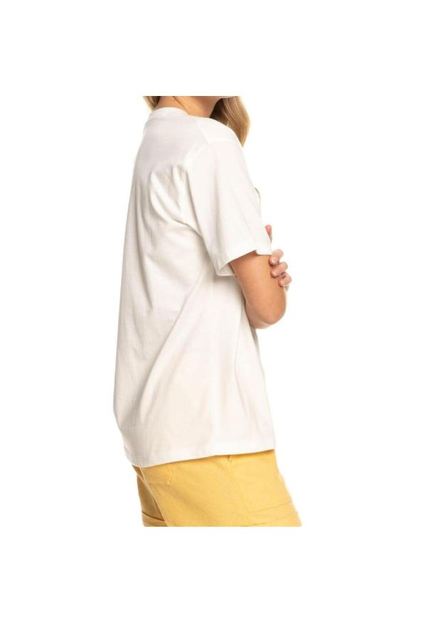 Koszulka turystyczna damska Roxy Moonlight Sunset. Kolor: biały. Materiał: bawełna