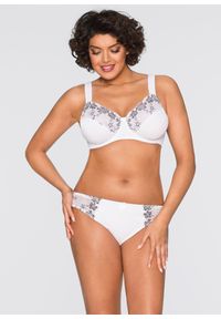 bonprix - Biustonosz na fiszbinach z wyściełanymi ramiączkami (2 szt.). Kolor: biały. Rodzaj stanika: wyściełane miseczki, różne sposoby noszenia. Wzór: haft #2