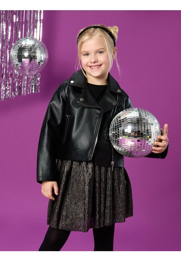 Sinsay - Spódnica mini z połyskiem - czarny. Kolor: czarny. Długość: mini