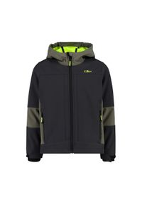 Kurtka dziecięca CMP Etherea. Kolor: wielokolorowy, szary, zielony. Materiał: softshell. Styl: sportowy #1