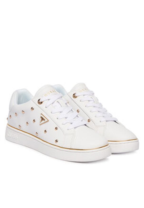Guess Sneakersy FLPBON ELE12 Biały. Kolor: biały. Materiał: skóra