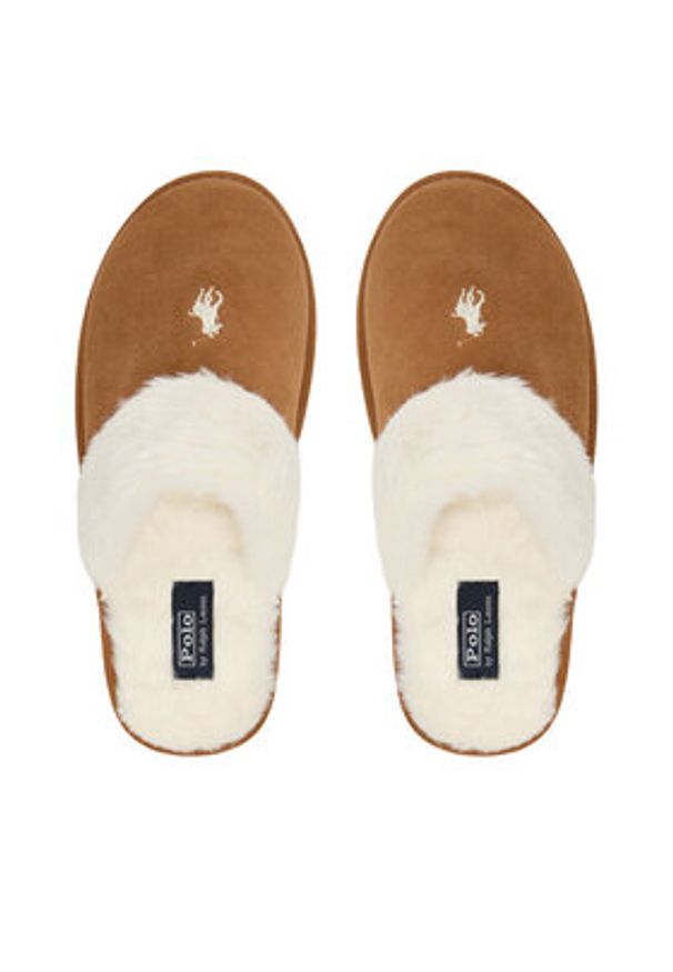 Polo Ralph Lauren Kapcie 842P03595001 Brązowy. Kolor: brązowy. Materiał: zamsz, skóra