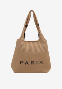 Born2be - Brązowa Szydełkowa Torebka Shopper o Trapezowym Kształcie Saliatria. Kolor: brązowy. Sezon: lato, wiosna. Styl: elegancki, casual