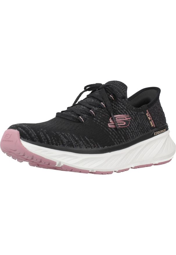 skechers - Kapcie SKECHERS SLIP-INS EDGERIDE Czarny. Kolor: czarny. Materiał: tkanina. Styl: sportowy