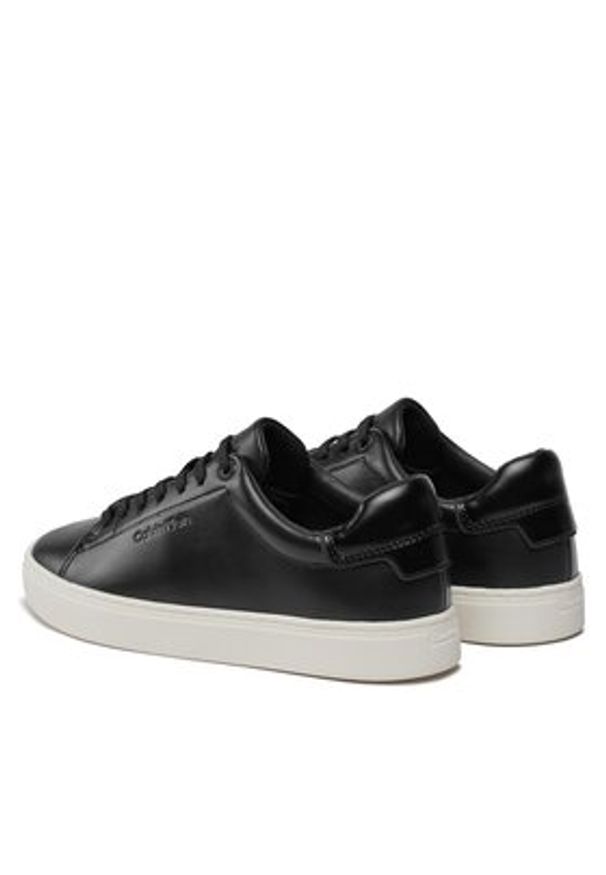 Calvin Klein Sneakersy Clean Cupsole Lace Up HW0HW01863 Czarny. Kolor: czarny. Materiał: skóra