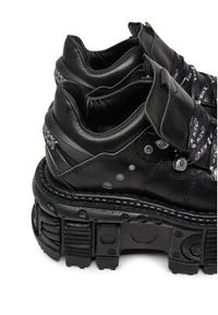 NEW ROCK Sneakersy M-TANK120NSHLACE-S1 Czarny. Kolor: czarny. Materiał: skóra