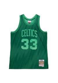 Mitchell & Ness - Monochromatyczny dżersej Boston Celtics Swingman 1985/86. Kolor: zielony. Materiał: jersey. Wzór: jednolity. Sport: koszykówka #1