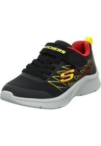 skechers - Buty do chodzenia dla dzieci Skechers Microspec Texlor. Zapięcie: rzepy. Kolor: czarny. Materiał: materiał, syntetyk, tkanina. Szerokość cholewki: normalna. Sport: turystyka piesza
