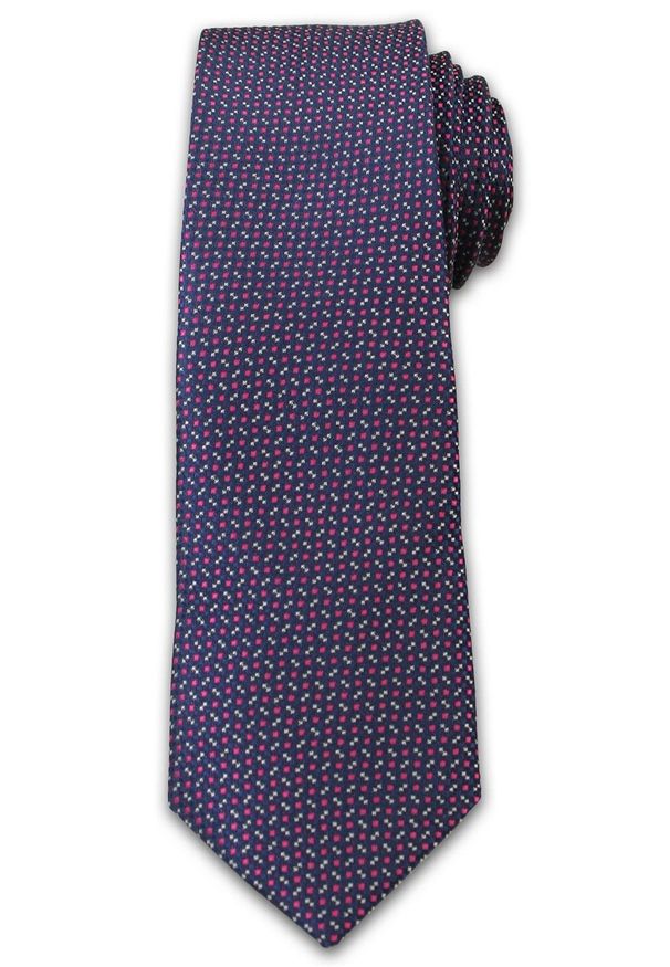 Niebieski krawat Chattier elegancki, w kolorowe wzory
