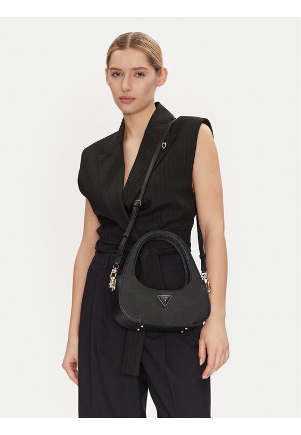 Guess Torebka HWEZG9 52301 Czarny. Kolor: czarny. Materiał: skórzane